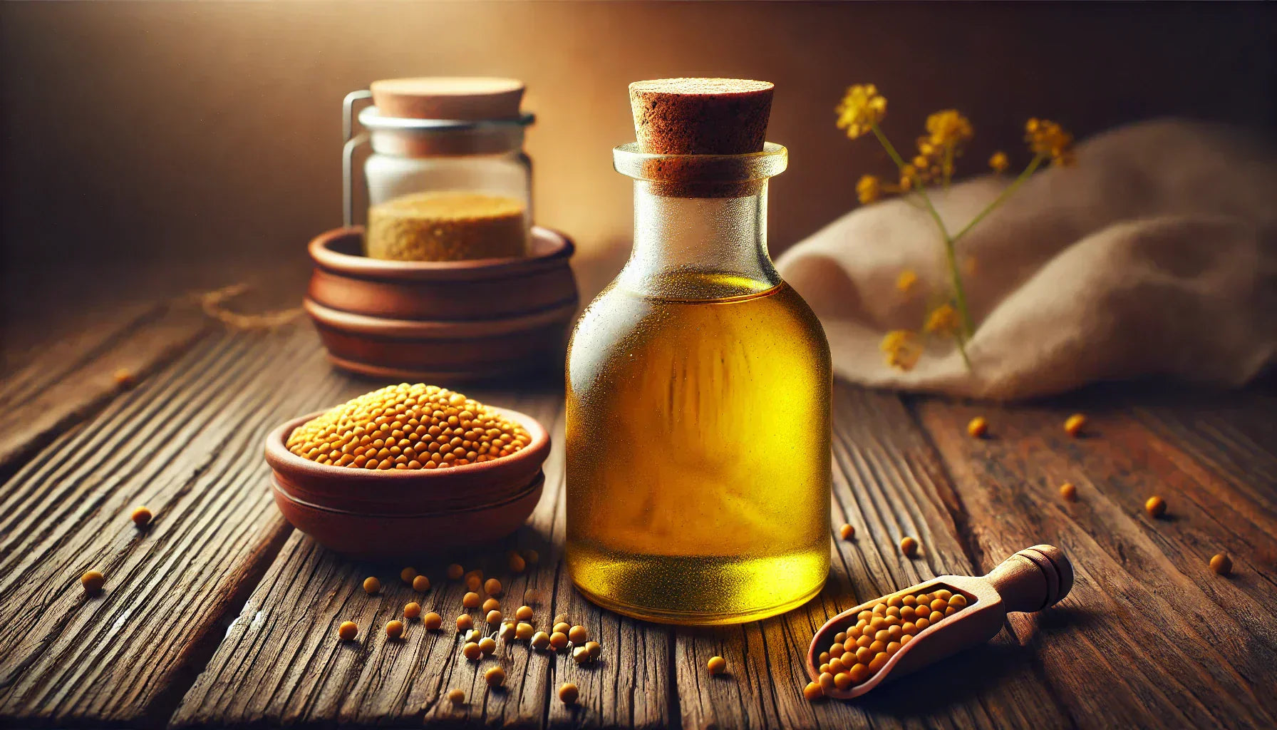 This image represents mustard massage oil for babies, benefits of mustard oil for babies and their usage