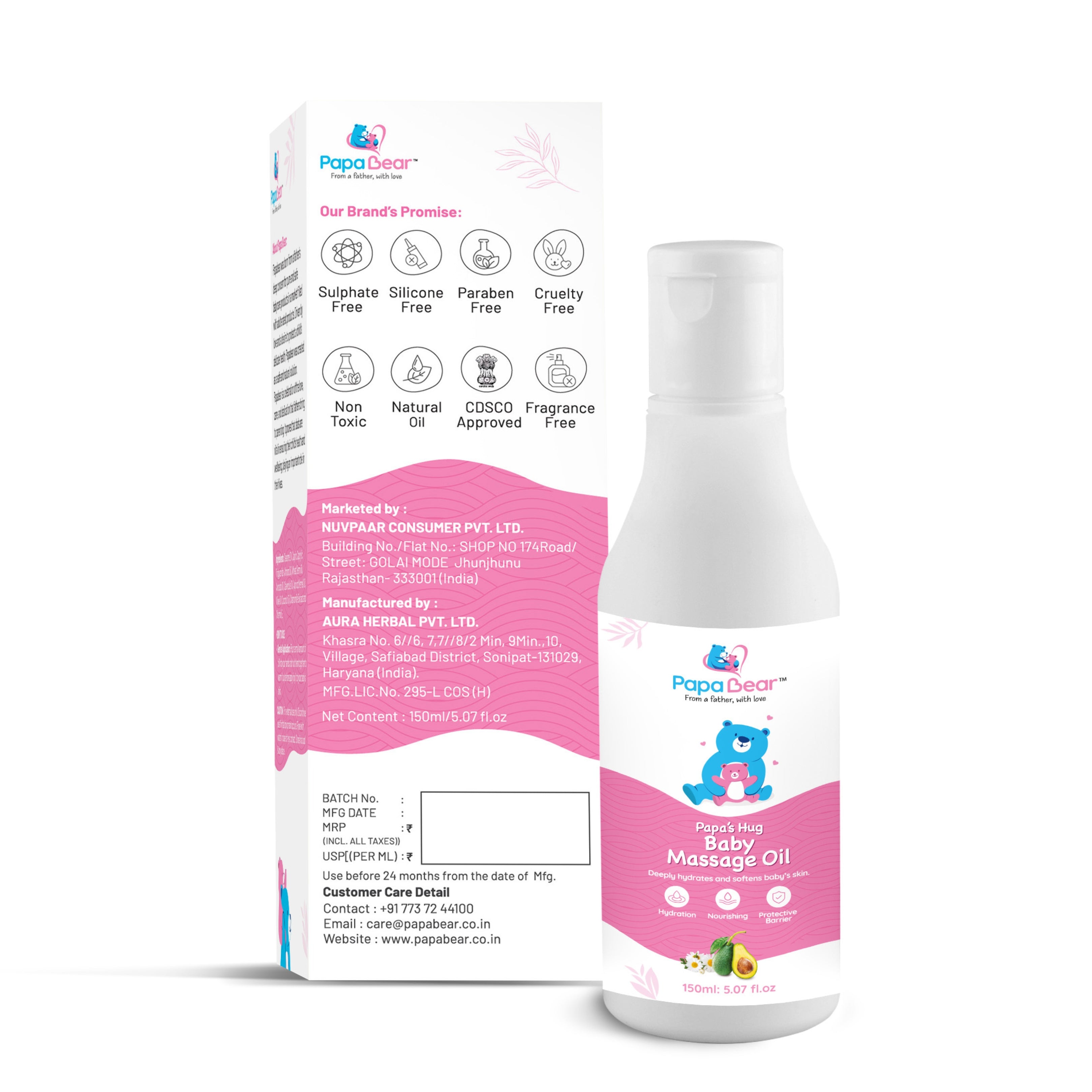 Papa’s Hug Baby Massage Oil